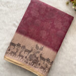 Elegant Linen Cotton Saree for women