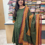 Elegant A-Line Cotton Salwar Suit with Dupatta for women