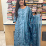 Elegant A-Line Cotton Salwar Suit with Dupatta for women