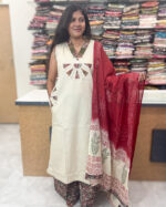 Elegant Cotton Salwar Suit with Palazzo Pants for women