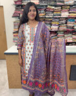 Elegant Straight Cotton Salwar Suit with Dupatta for women