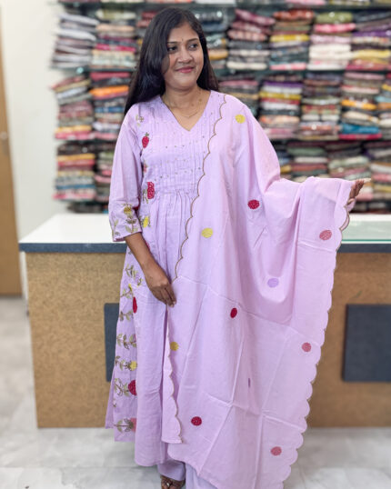 Classic Cotton Salwar Suit with Dupatta for women