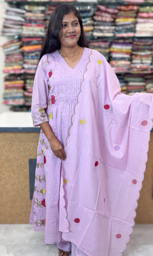 Classic Cotton Salwar Suit with Dupatta for women