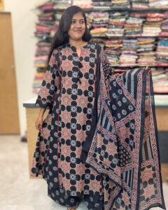 Elegant Flared Salwar Suit with Dupatta for women