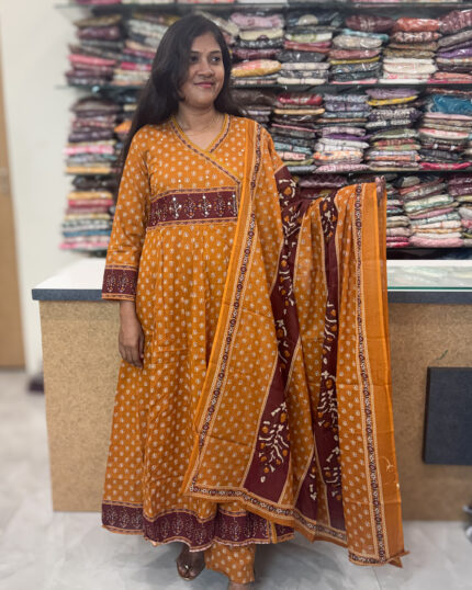 Stunning Anarkali Cotton Salwar Suit for women