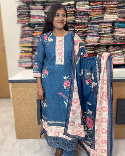 Elegant Flared Cotton Salwar Suit for women