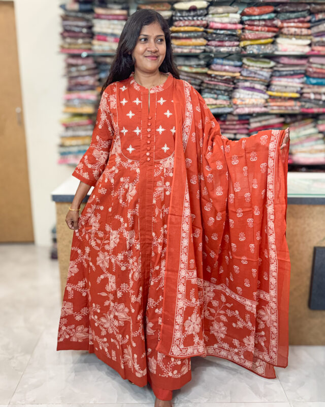 7 Stunning Cotton Salwar Suit Styles That Flatter Lean Girls Beautifully | Sri Mahathe Fashions for women