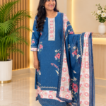 Elegant Flared Cotton Salwar Suit for women