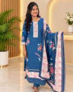 Elegant Flared Cotton Salwar Suit for women