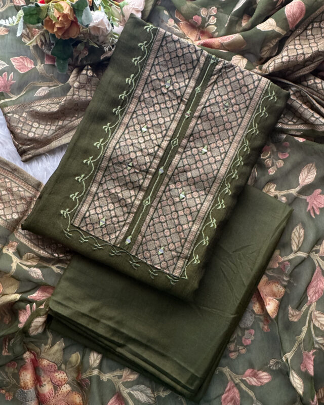 Lovely Silk Salwar Set Material for women
