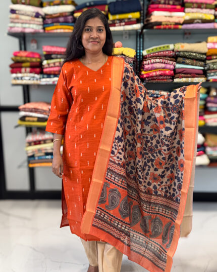 Best Classic Semi Raw Silk Salwar Set for women.