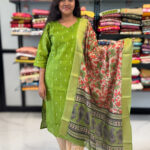 Best Classic Semi Raw Silk Salwar Set for women.