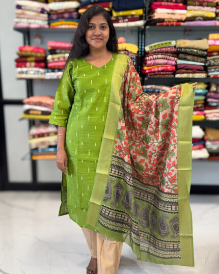 Best Classic Semi Raw Silk Salwar Set for women.
