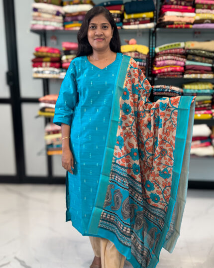 Best Classic Semi Raw Silk Salwar Set for women.