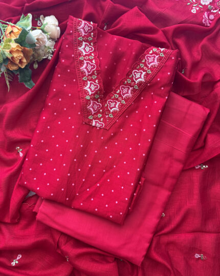 Best Lovely Silk Salwar Set Material for women.
