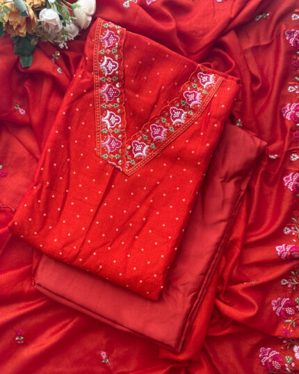 Best Lovely Silk Salwar Set Material for women.