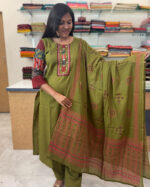 Classy Linen Cotton Salwar Suit With Dupatta for women