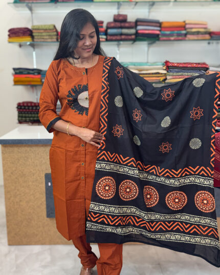 Lovely Cotton Salwar Suit with Dupatta for women