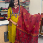 Lovely Cotton Salwar Suit with Dupatta for women