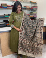 Lovely Kalamkari Salwar Suit with Dupatta for women