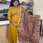 Lovely Kalamkari Salwar Suit with Dupatta for women