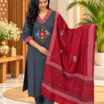 Lovely Cotton Salwar Suit with Dupatta for women