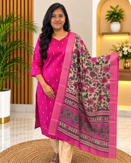 Best Classic Semi Raw Silk Salwar Set for women