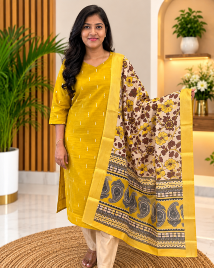 Best Classic Semi Raw Silk Salwar Set for women