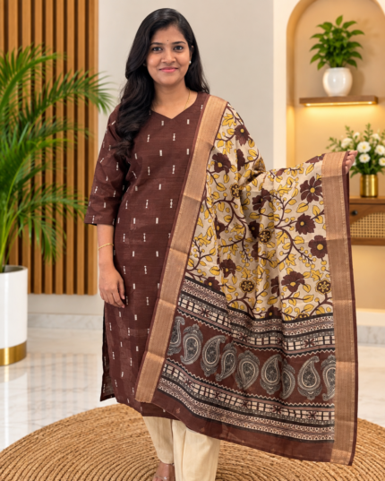 Best Classic Semi Raw Silk Salwar Set for women