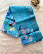 Lovely Linen Cotton Saree for women