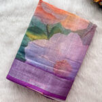 Lovely Linen Cotton Saree for women