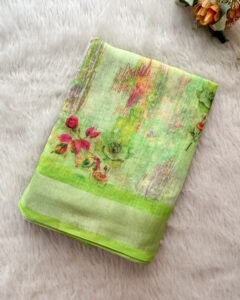 Lovely Linen Cotton Saree for women