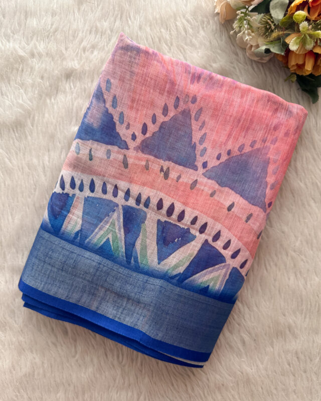 Lovely Linen Cotton Saree for women