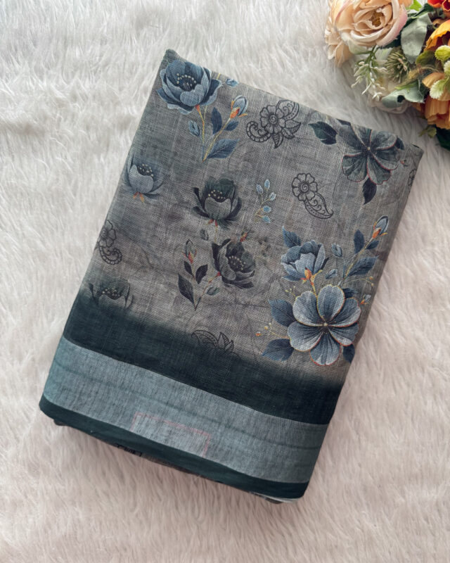 Lovely Linen Cotton Saree for women