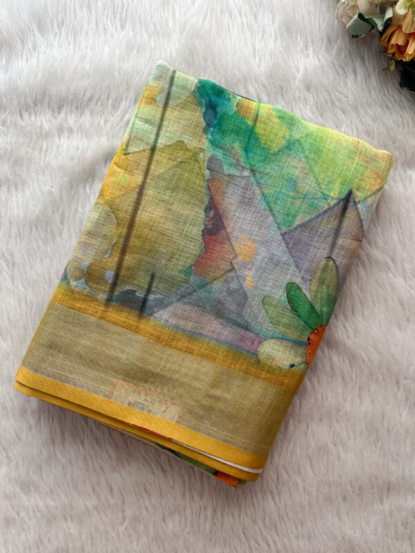 Lovely Linen Cotton Saree for women