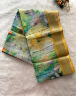 Lovely Linen Cotton Saree for women