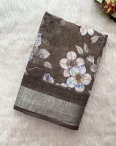 Lovely Linen Cotton Saree for women