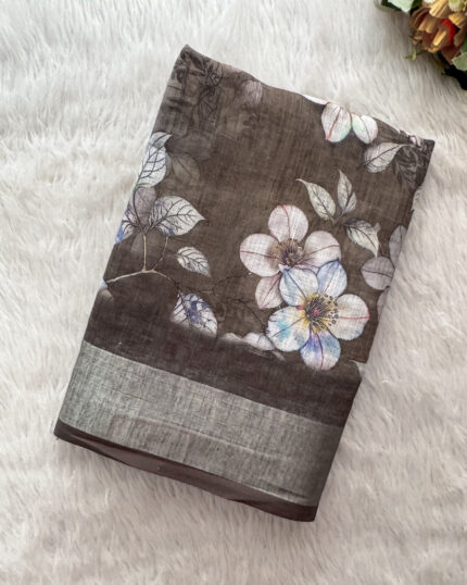 Lovely Linen Cotton Saree for women