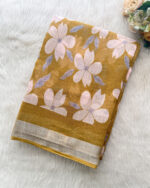 Best Linen Cotton Saree for women