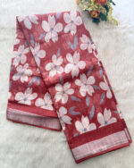 Best Linen Cotton Saree for women