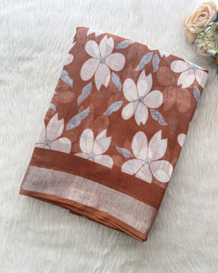 Best Linen Cotton Saree for women