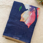 Premium Linen Cotton Saree for women.