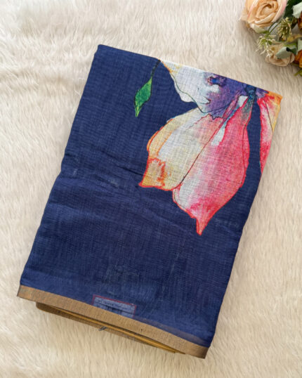 Premium Linen Cotton Saree for women.