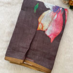 Premium Linen Cotton Saree for women.