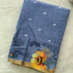 Elegant Linen Cotton Saree for women.