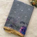 Elegant Linen Cotton Saree for women.