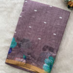 Elegant Linen Cotton Saree for women.