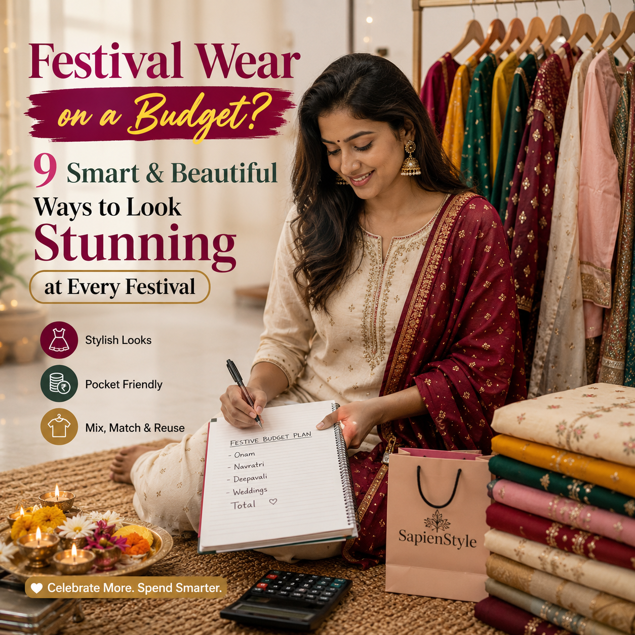Too Many Festivals, Too Little Budget? 9 Smart Ways to Build a Beautiful Festive Wardrobe Without Festival Wear on a Budget
