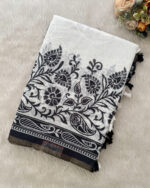 Elegant Linen Cotton Saree for women
