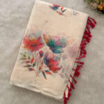 Elegant Linen Cotton Saree